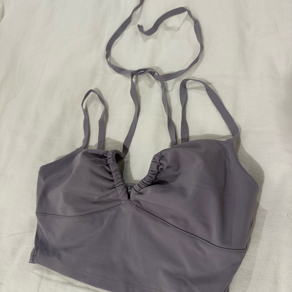 Women's Purple Halter Sport Bra/ Bralette by Le Ore